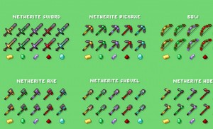 Tool trims of all materials in Minecraft