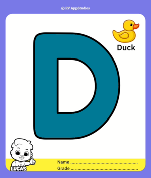  Uppercase Colorïng Page For Letter D