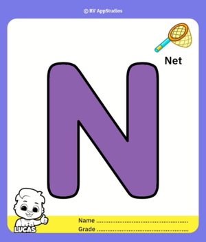  Uppercase Colorïng Page For Letter N