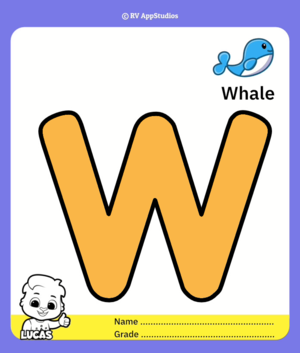 Uppercase Colorïng Page For Letter W