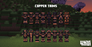 Glowing copper armor trims