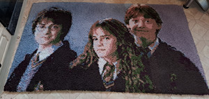  Harry Ron and Hermione Rug