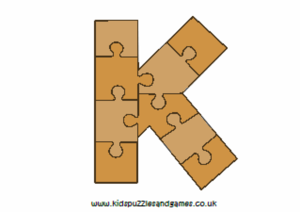  Letter Jïgsaw Puzzle K