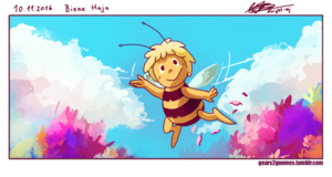  Maya the Bee پرستار art سے طرف کی gears2gnomes