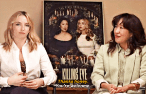  Sandra with Jodie on Killing Eve finale