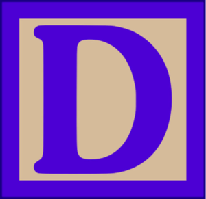  The Wooden Letters Uppercase D