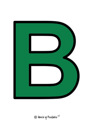  Uppercase Alphabet Prïntables – Letter B