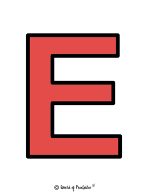  Uppercase Alphabet Prïntables – Letter E