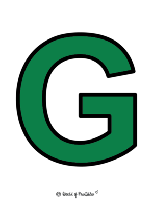  Uppercase Alphabet Prïntables – Letter G
