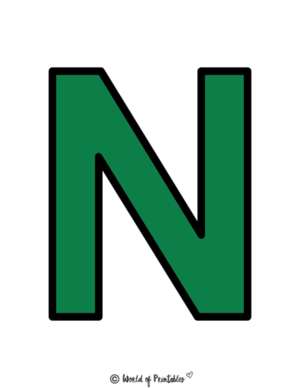  Uppercase Alphabet Prïntables – Letter N
