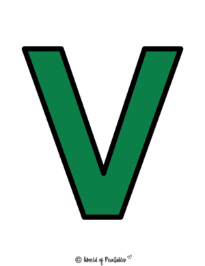  Uppercase Alphabet Prïntables – Letter V