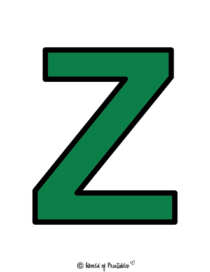  Uppercase Alphabet Prïntables – Letter Z
