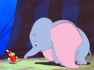  Walt ディズニー Slow Motion Gifs - Timothy Q. マウス & Dumbo
