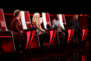  Kelly Clarkson, Gwen Stefani and John Legend