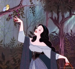 Adult Snow White as Aurora (Briar Rose) Peasant Dress Blue Version
