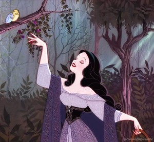 Adult Snow White as Aurora (Briar Rose) Peasant Dress Violet Version