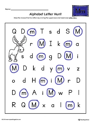  Alphabet Letter Hunt Letter Worksheet M