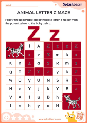  Anïmal Letter Maze Z