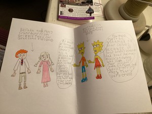  Belinda and Percy Crumpdump meets Bart and Lisa Simpson from The Simpsons