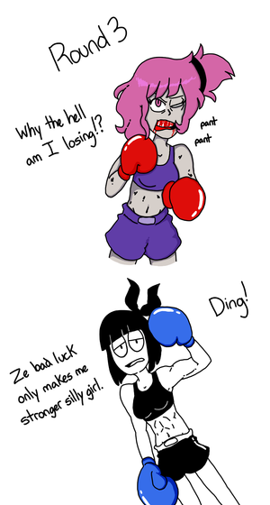  Creepy Susie boxing Jinx Teen Titans