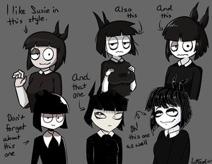 Creepy Susie different artstyles