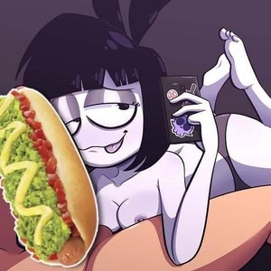 Creepy Susie loves hot dogs