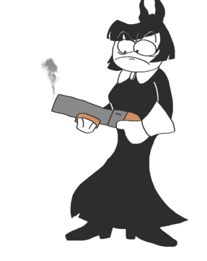  Creepy Susie with a shotgun