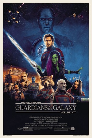  Guardians of the Galaxy Vol 3 | Promotional poster | ngôi sao Wars style