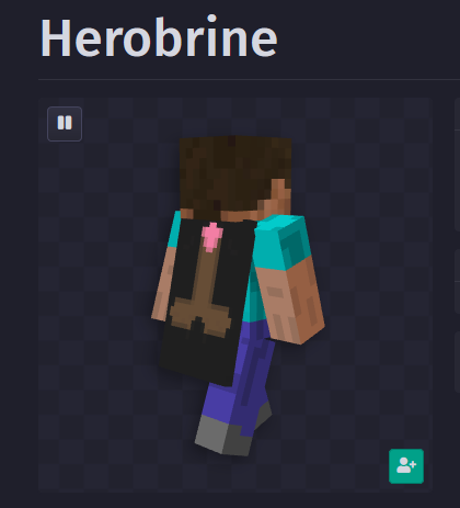 Herobrine account lost sept 19th NameMC locked - Minecraft Fan Art  (45176224) - Fanpop