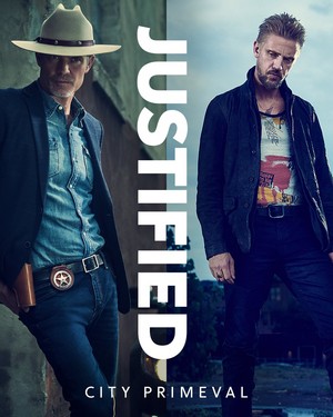  Justified: City Primeval Poster - Raylan Givens and Clement Mansel