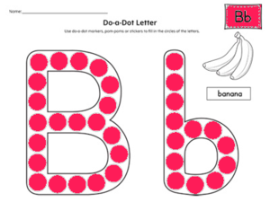  Letter Do-A-Dot Worksheet B