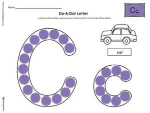  Letter Do-A-Dot Worksheet C