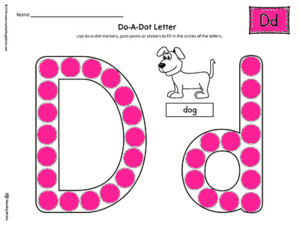  Letter Do-A-Dot Worksheet D