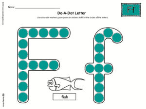  Letter Do-A-Dot Worksheet F
