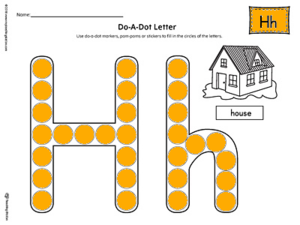  Letter Do-A-Dot Worksheet H
