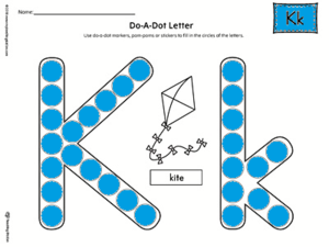 Letter Do-A-Dot Worksheet K