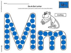 Letter Do-A-Dot Worksheet M