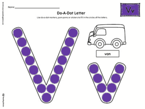  Letter Do-A-Dot Worksheet V