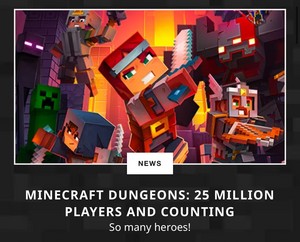  মাইন ক্র্যাফট Dungeons discontinued and sunsetted passed 25 million players