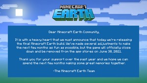  Minecraft Earth Discontinued