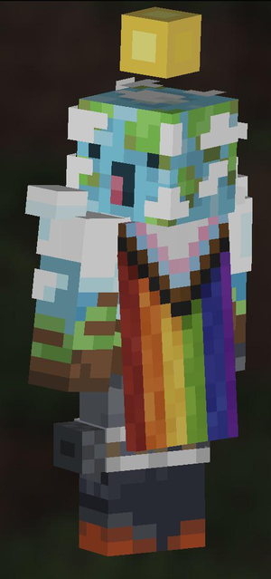  Minecraft (Майнкрафт) Earth Skin with Progress Pride Cape