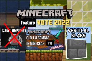  Minecraft (Майнкрафт) Feature Vote Vertical Slabs