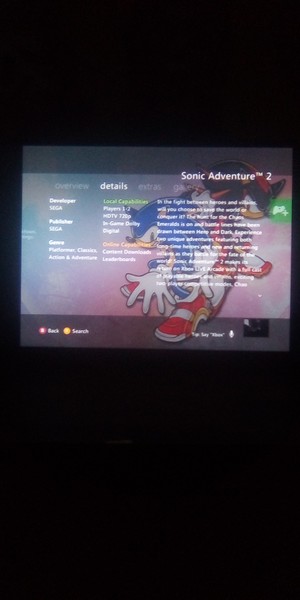  Sonic Adventure 2 (Xbox 360 Background)