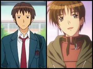  The Melancholy of Haruhi Suzumiya Kyon and Kanon Yuuichi Aizawa Anime character similarities.
