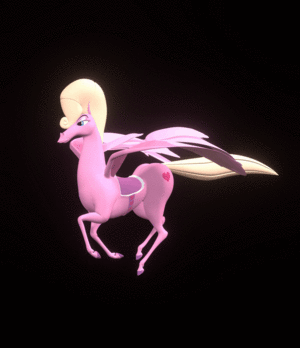  The गुलाबी Pegasus Running