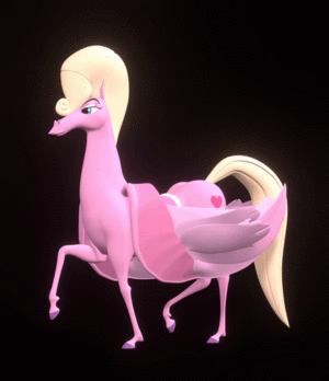 The Pink Pegasus Trotting