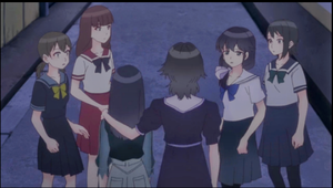  Blue Reflection straal, ray Ruka Hanari, Ryoka Tachibana, Saya and her vrienden