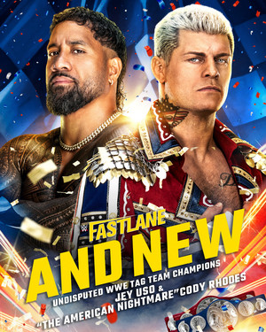  Cody Rhodes and Jey Uso | Undisputed डब्ल्यू डब्ल्यू ई Tag Team Champions | डब्ल्यू डब्ल्यू ई Fastlane 2023