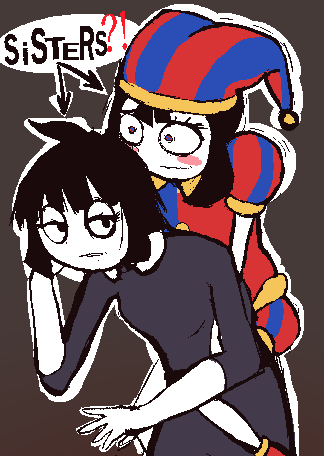 Creepy Susie and Pomni Digital Circus