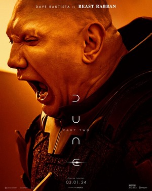  Dave Bautista is Beast Rabban | Dune: Part Two | Character Poster